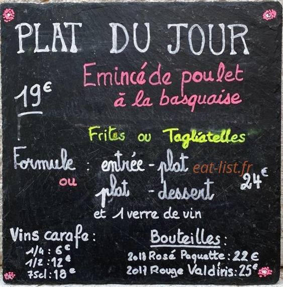 Le Petit Bonheur — carte page 3