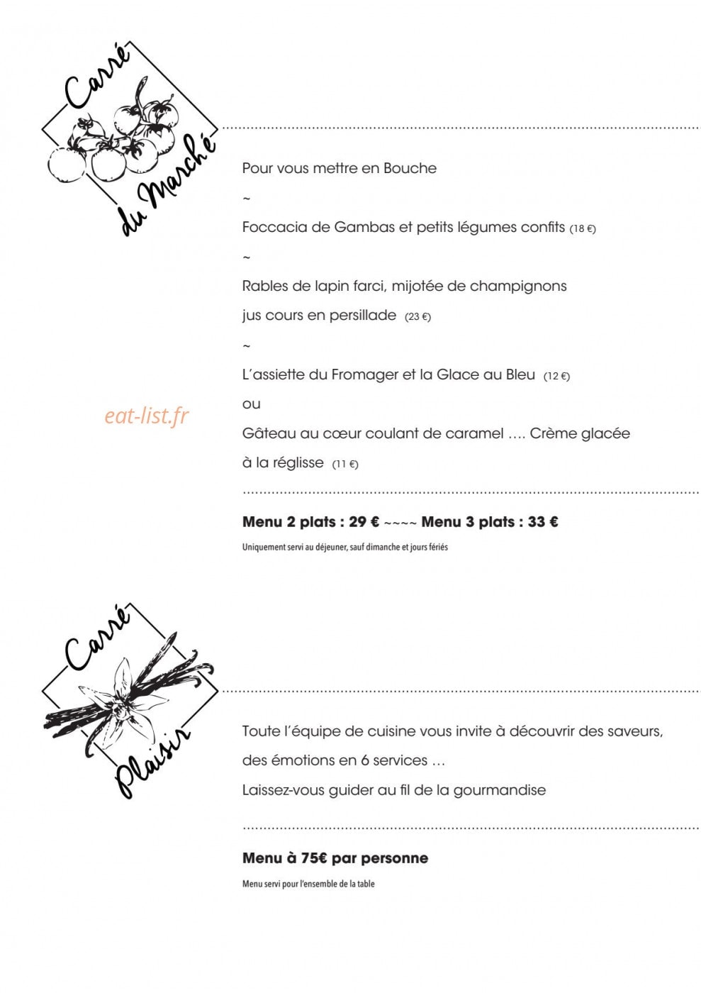 Carré D'ange — carte page 1