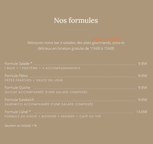 L'Aloé — carte page 1