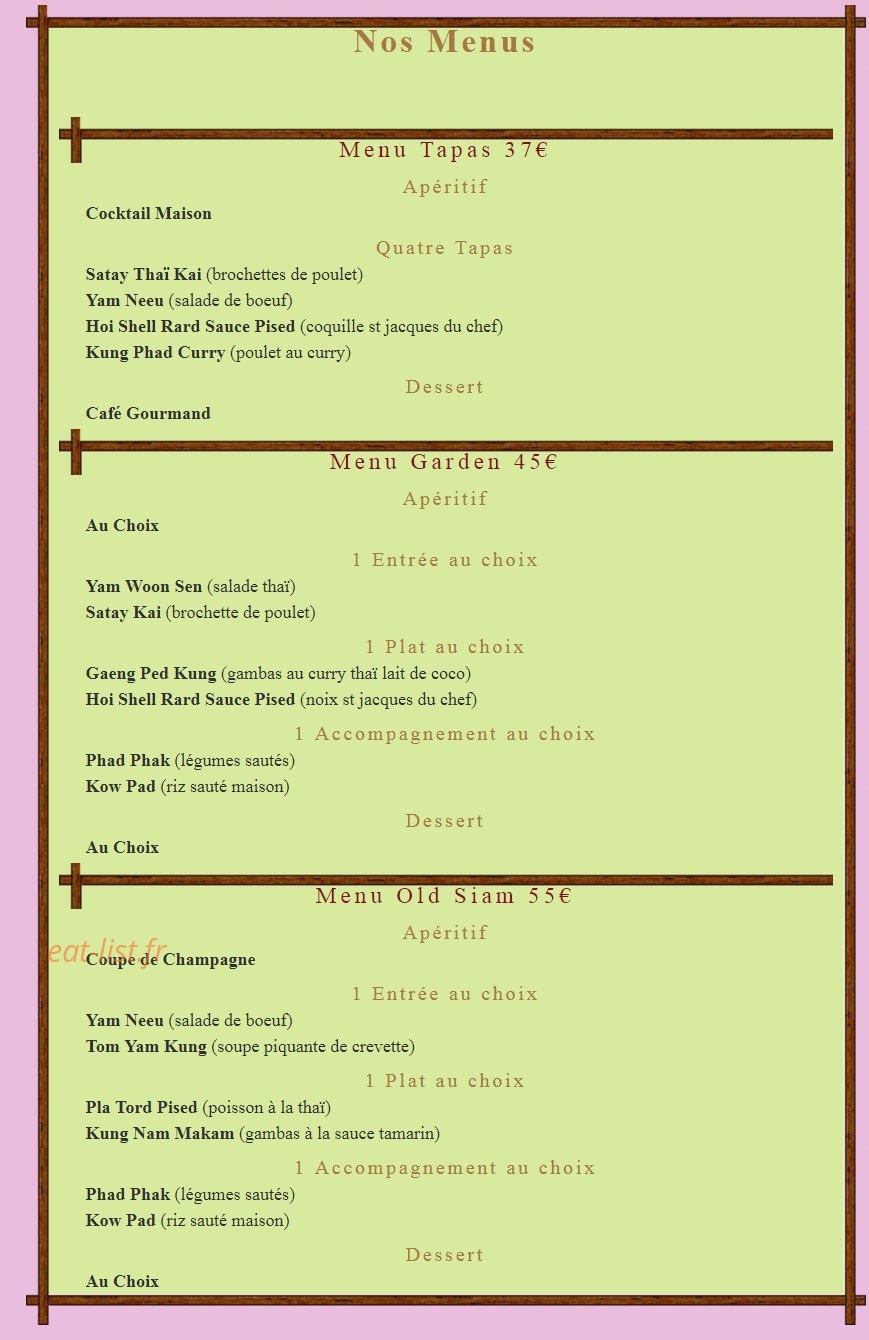 Old Siam — carte page 4