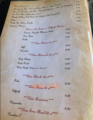 Bar brasserie charlot — carte page 2