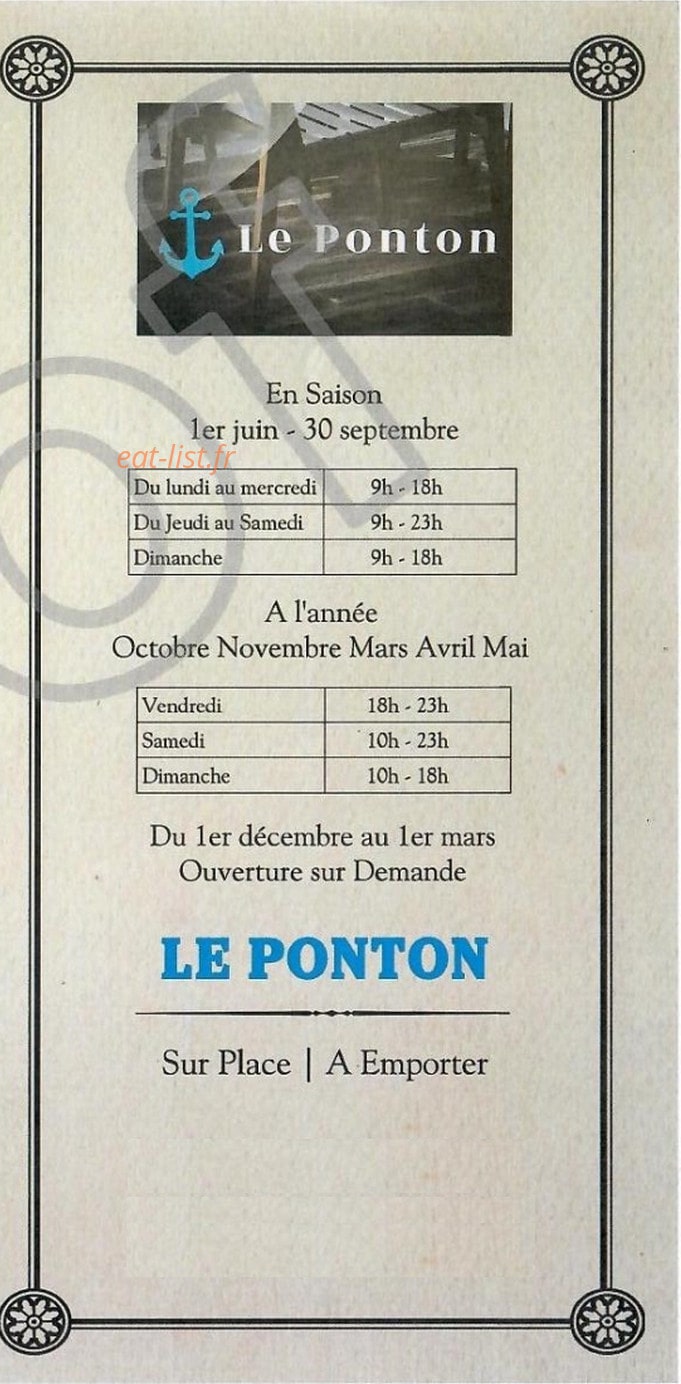 Le Ponton — carte page 1