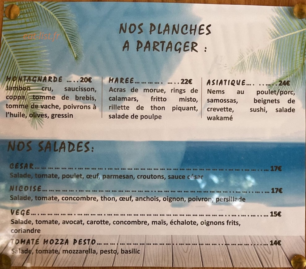 Macao Plage — carte page 1