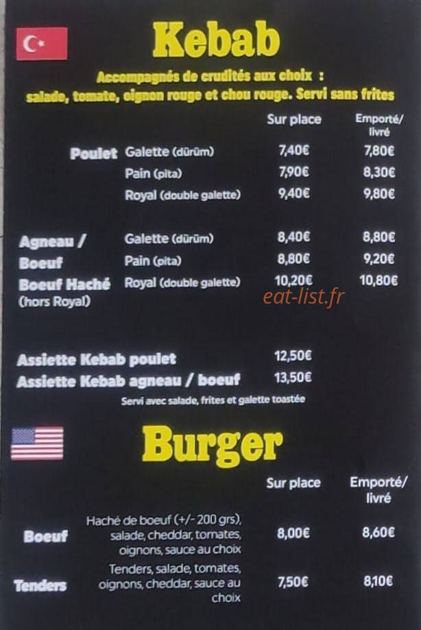 kebab and tacos — carte page 2