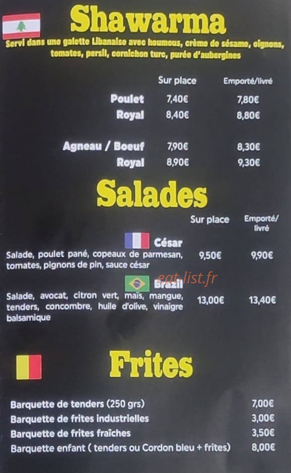 kebab and tacos — carte page 4