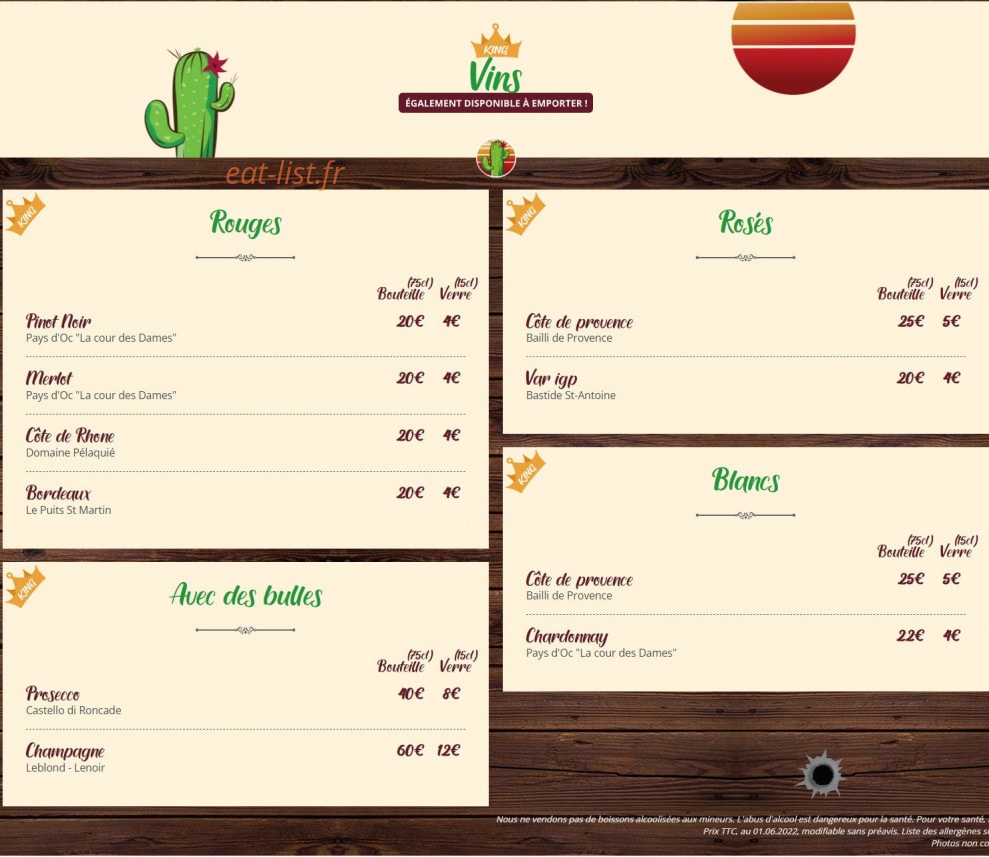 King cactus café — carte page 4