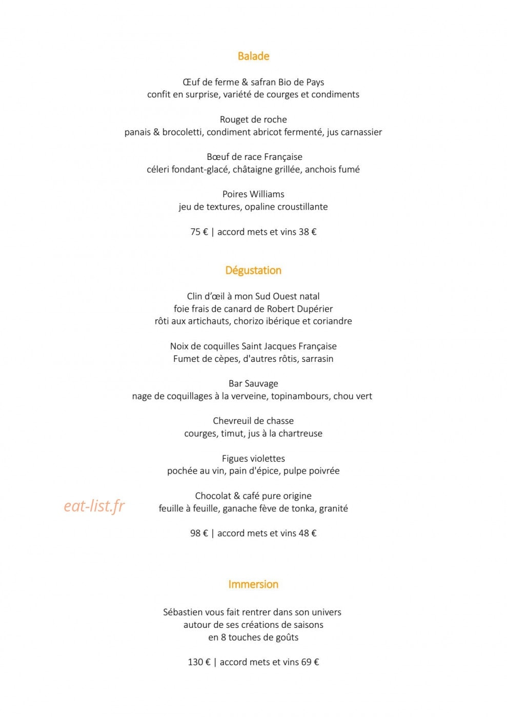 Le Relais des Moines — carte page 3