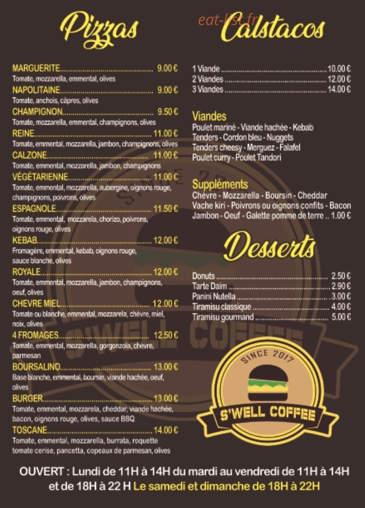 Swell Coffee — carte page 7