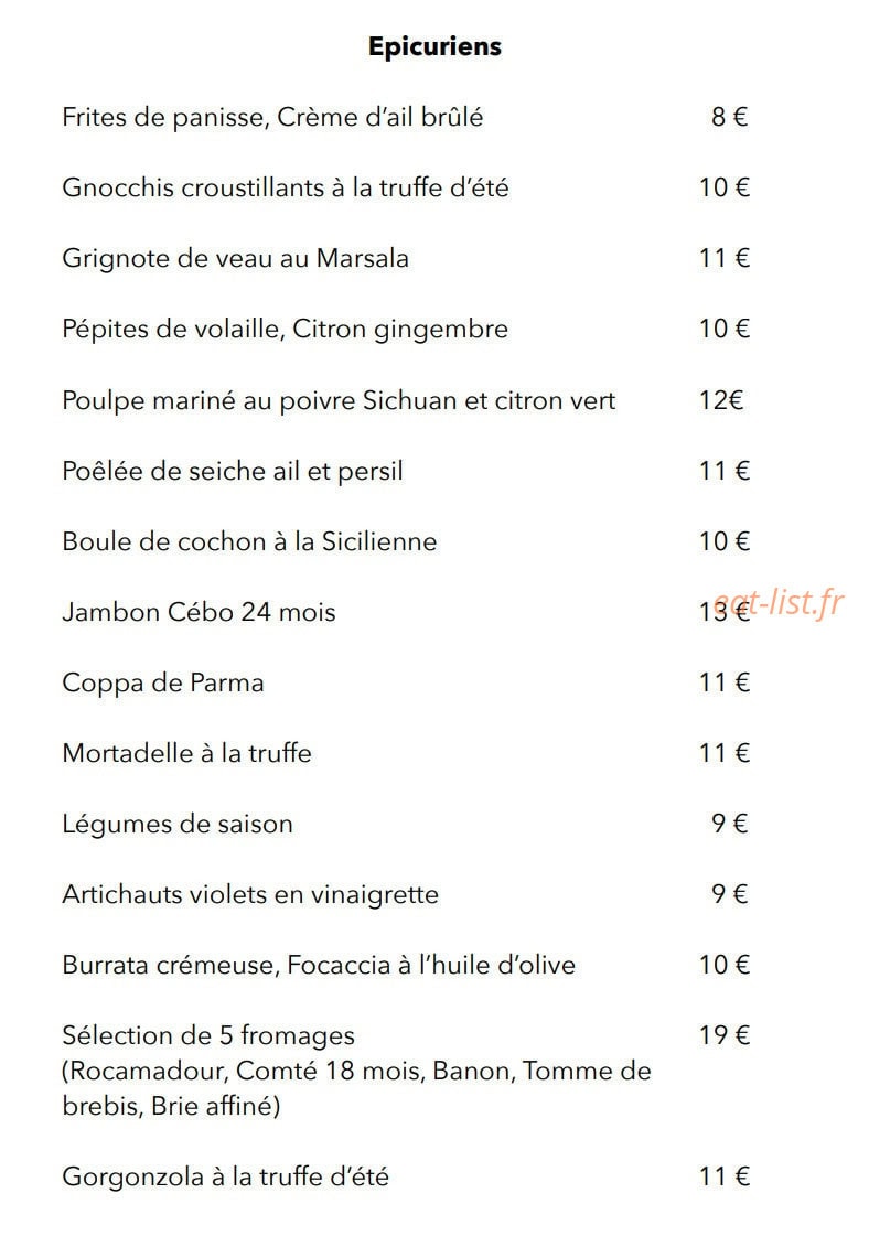 Bacchus L'Épicurien — carte page 4