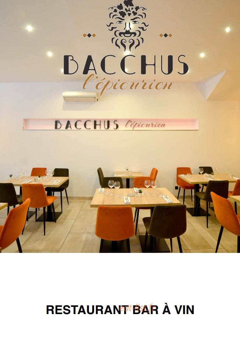 Bacchus L'Épicurien — carte page 1