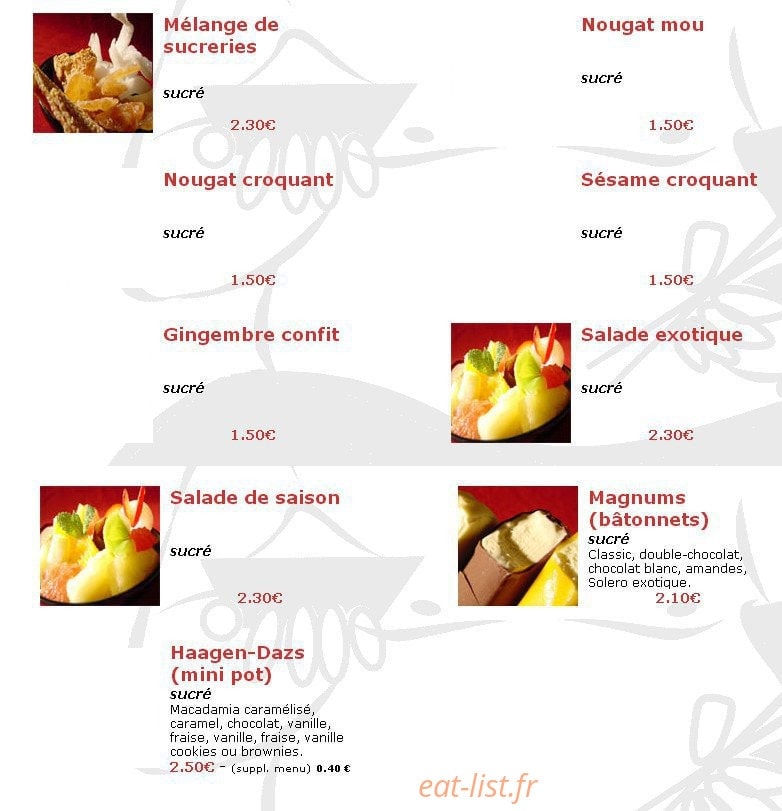Bouddha Gourmand — carte page 6