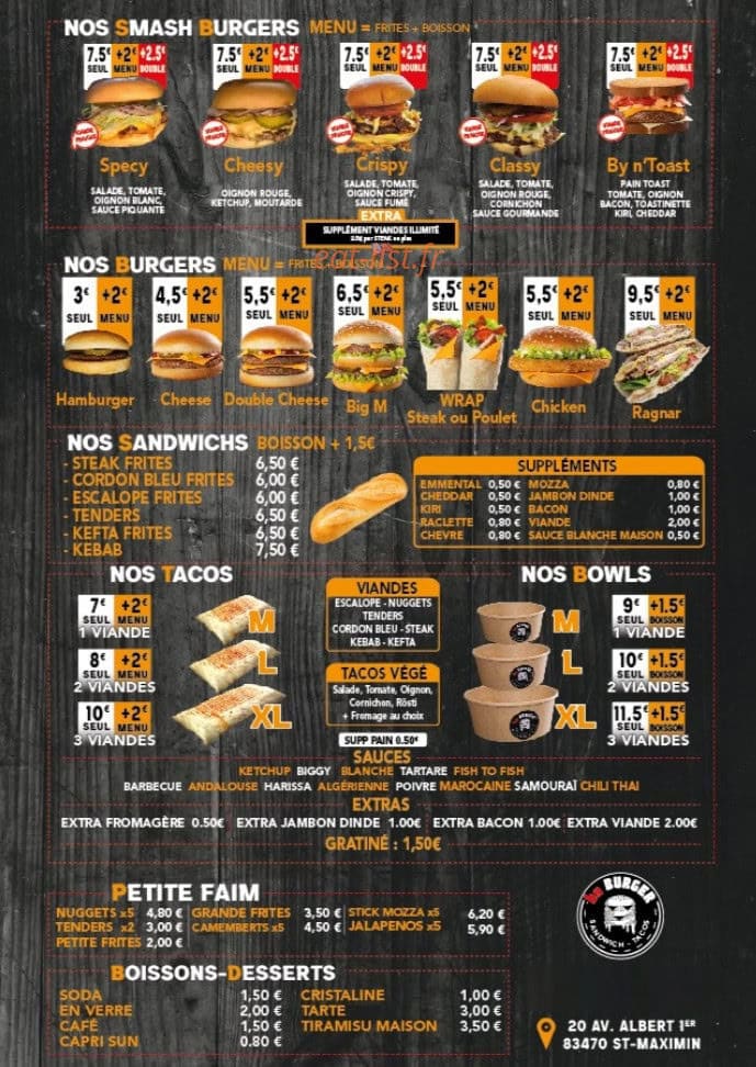 By  burger — carte page 1