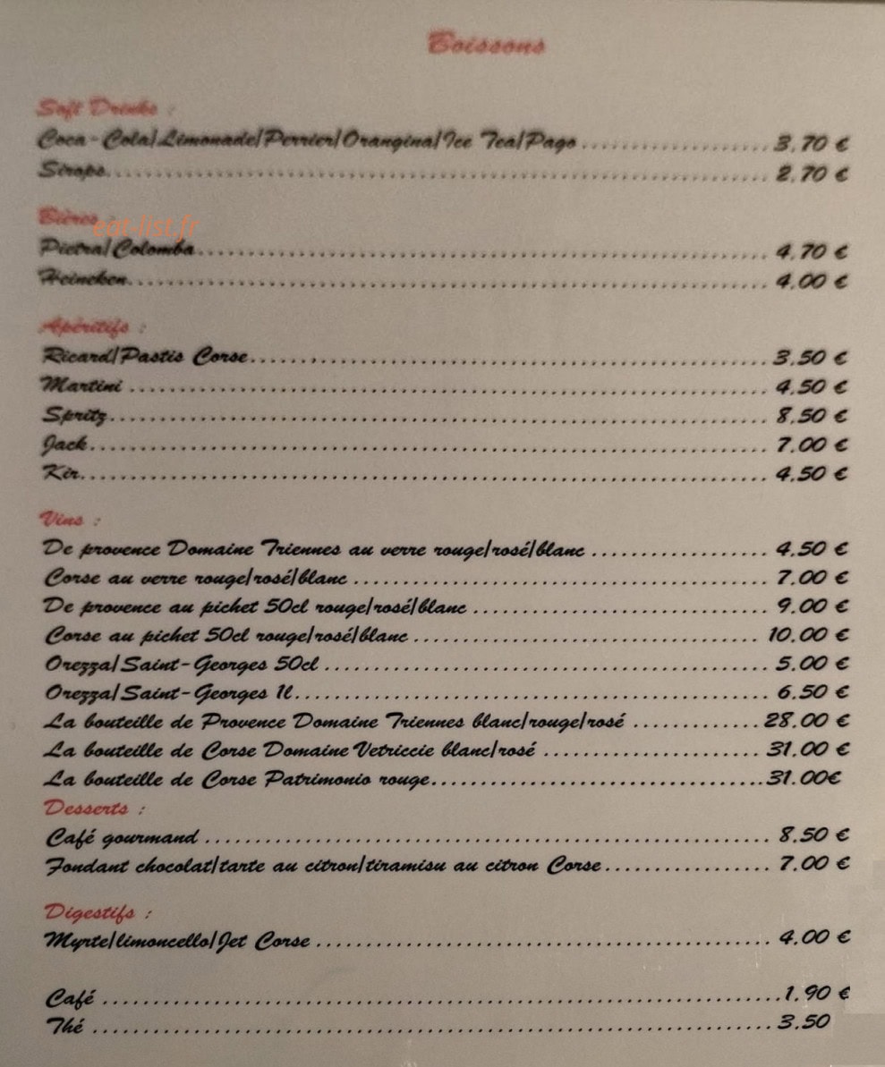 Casa Corsa — carte page 1