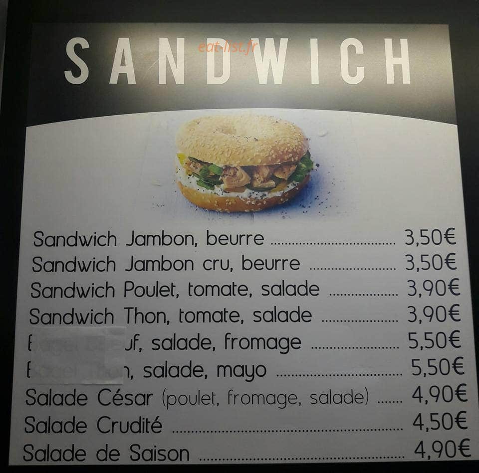 Carte et menu de L étoile de la sainte baume à Saint Maximin la Sainte Baume — Sandwiches