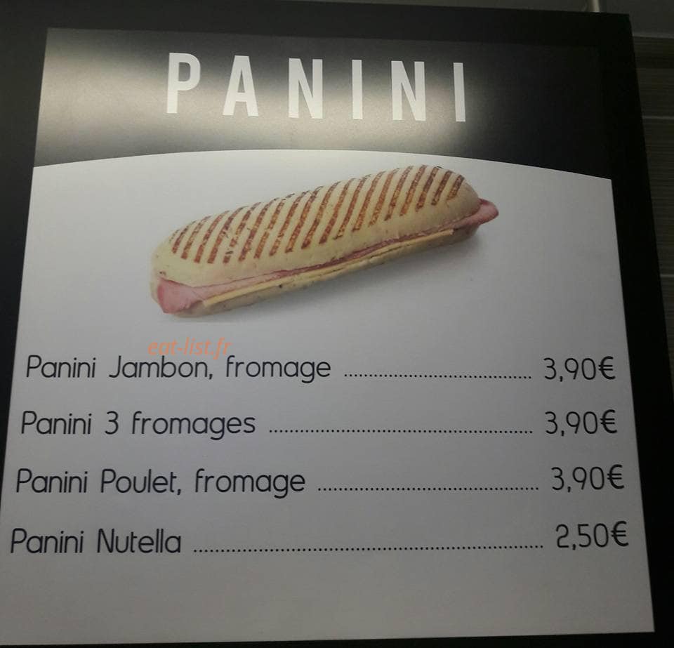 Carte et menu de L étoile de la sainte baume à Saint Maximin la Sainte Baume — Panini