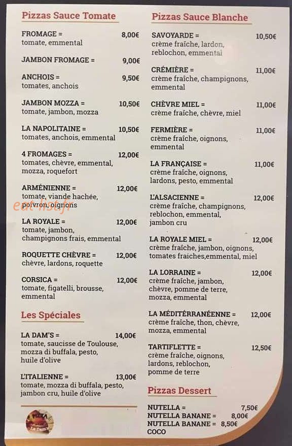 Le Dam's — carte page 2