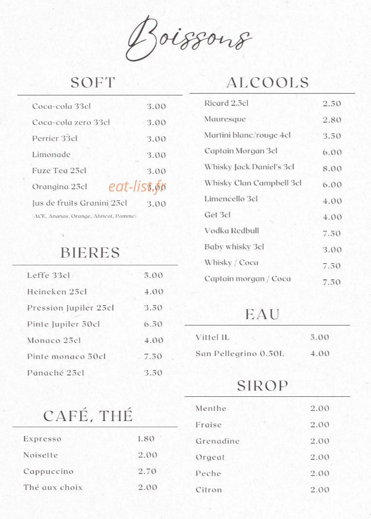 Le Twinn’s — carte page 5