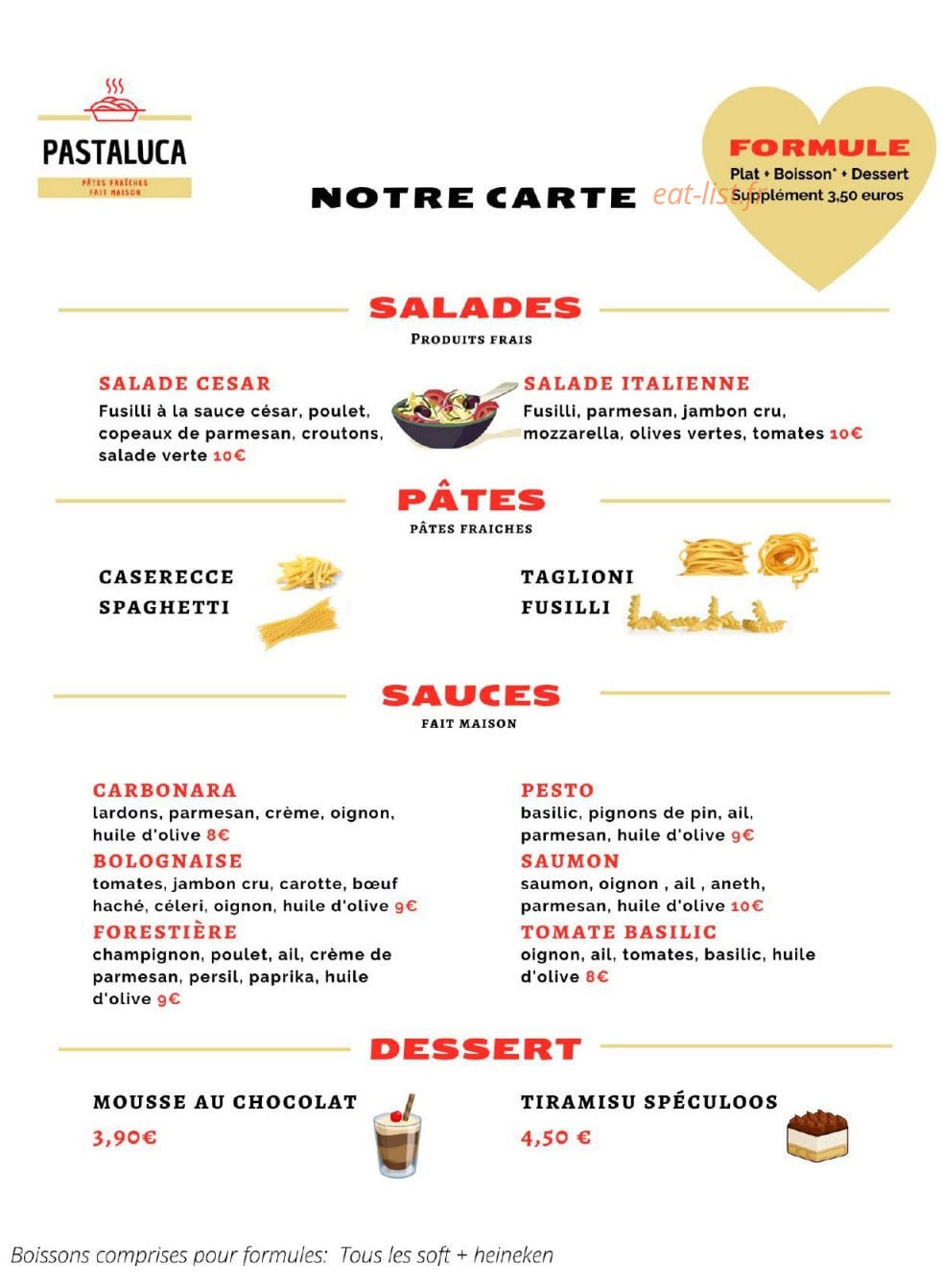 Pastaluca — carte page 1