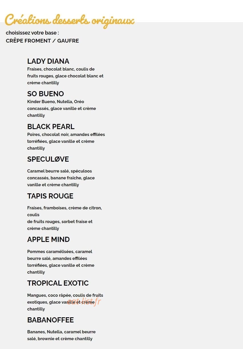 Crêpe Touch — carte page 6