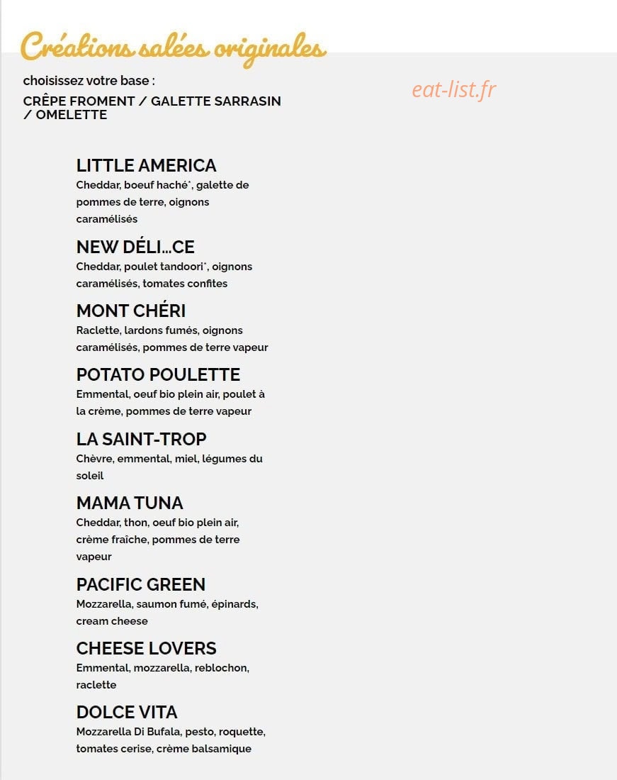 Crêpe Touch — carte page 2