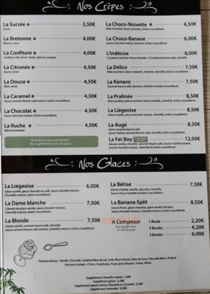Crêperie L'Arcade — carte page 2