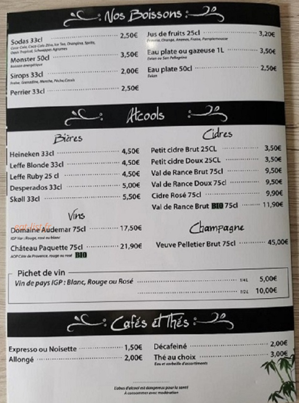 Crêperie L'Arcade — carte page 3