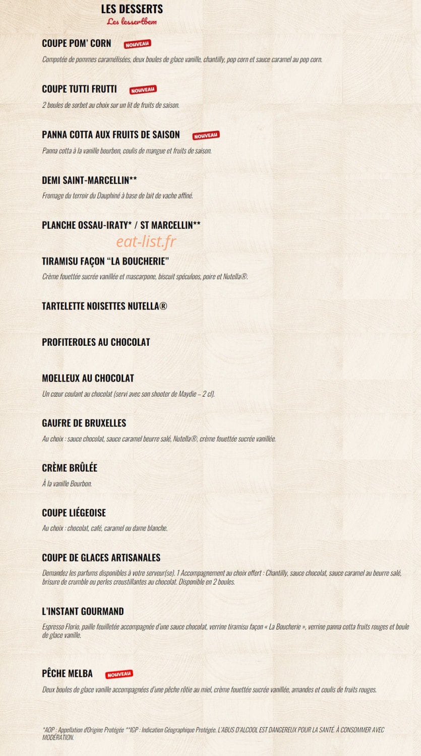 La Boucherie — carte page 7