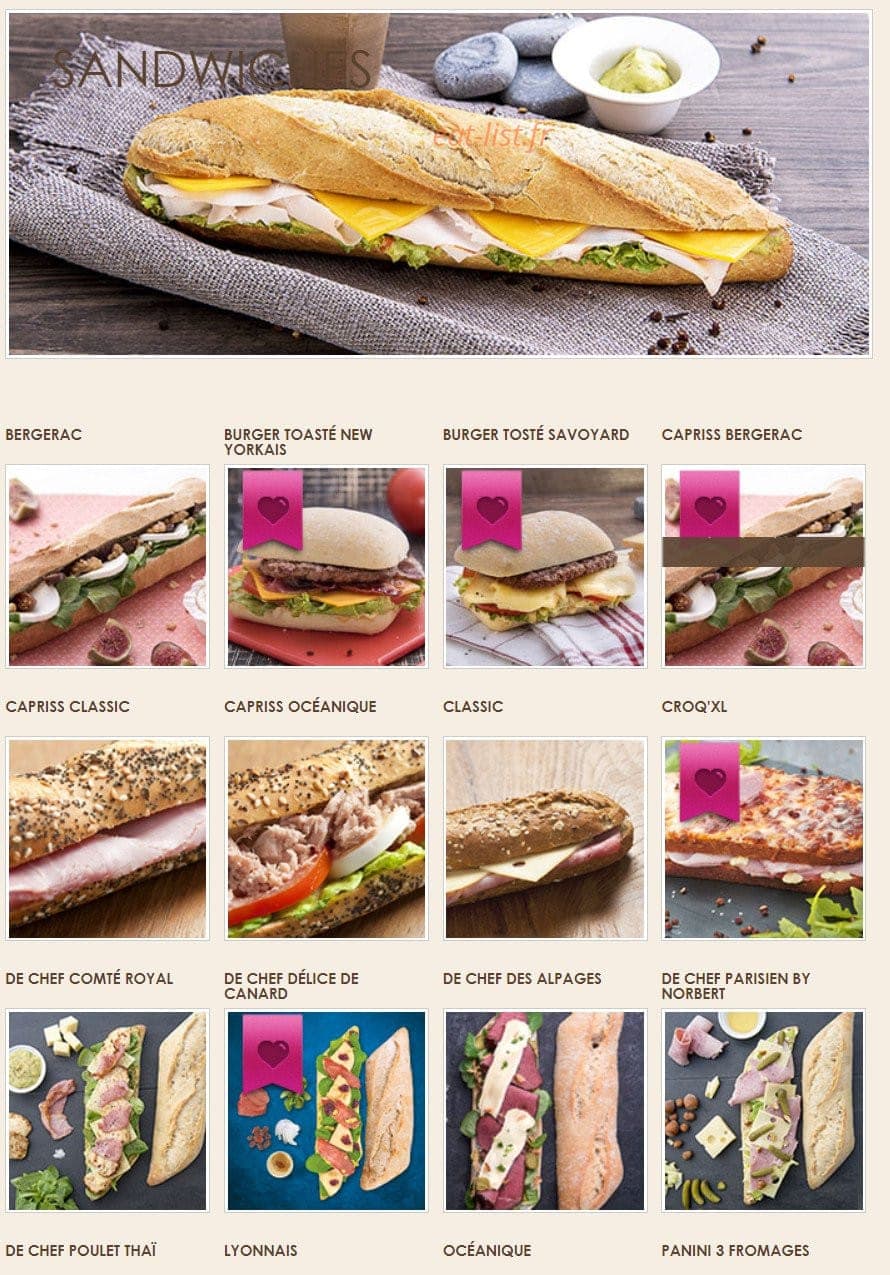 La Croissanterie — carte page 1