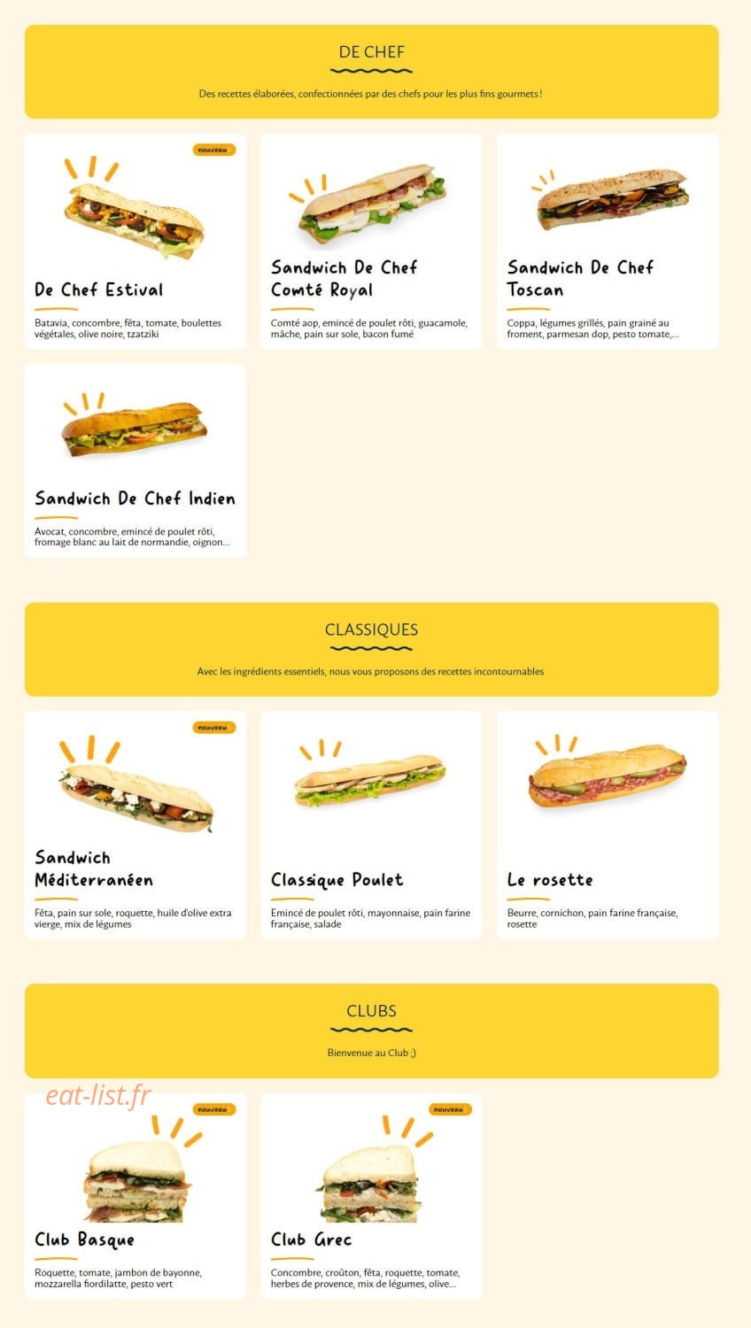 La Croissanterie — carte page 2
