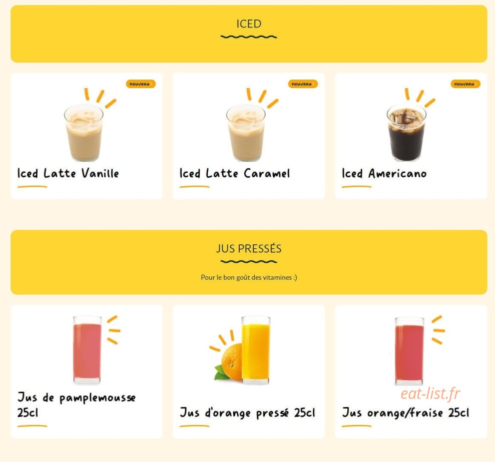 La Croissanterie — carte page 12