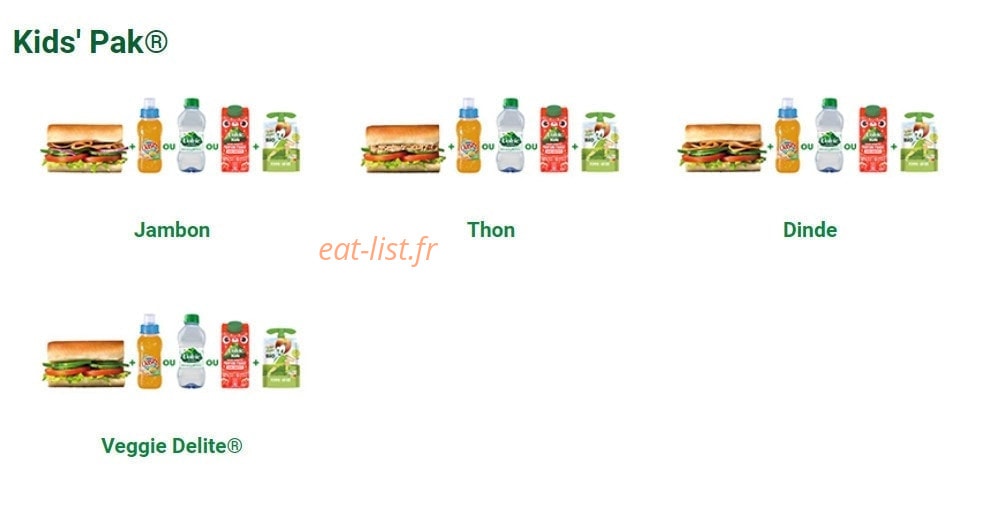 Subway — carte page 4