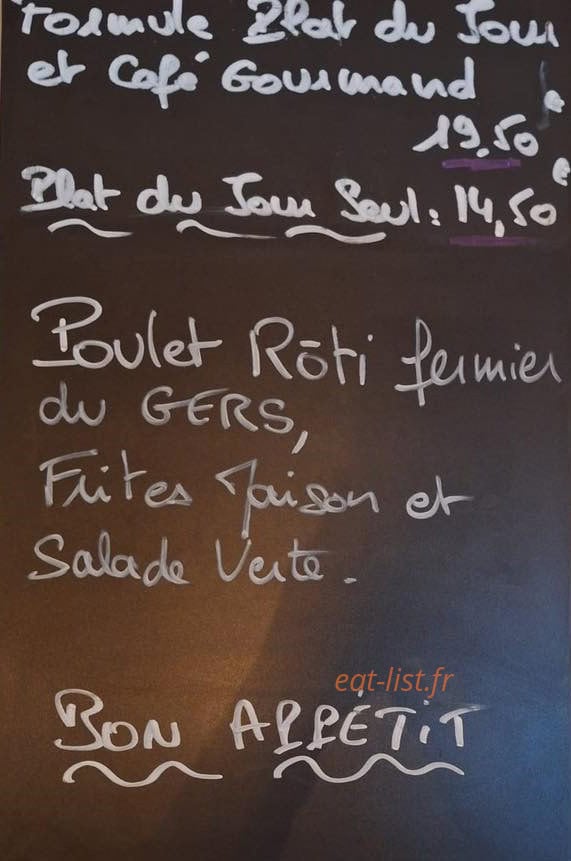 La Petite Brasserie — carte page 1