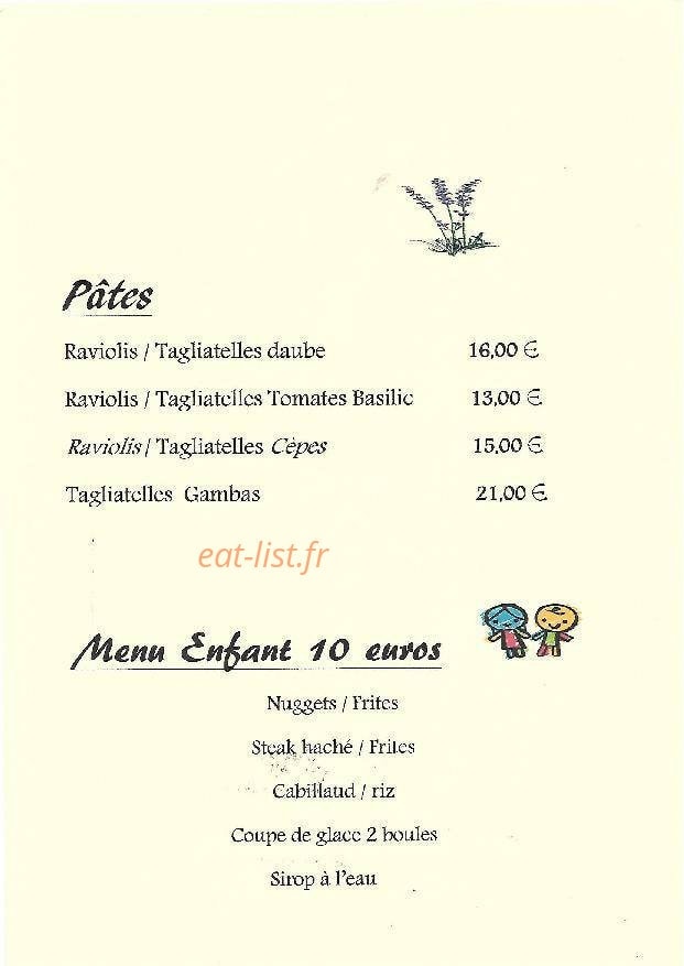 Le Relais des Lavandins — carte page 3
