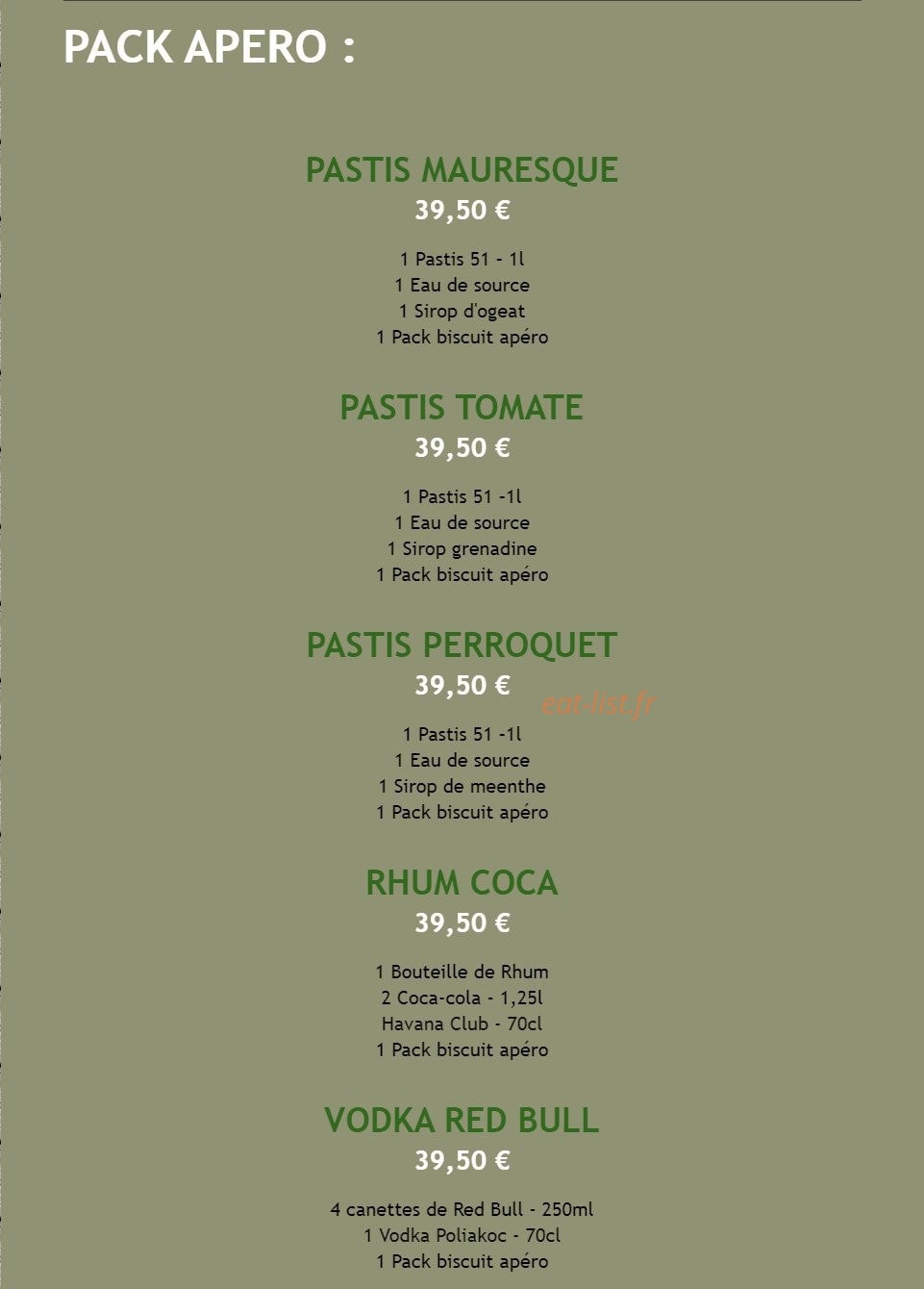 Allo Pizza — carte page 9