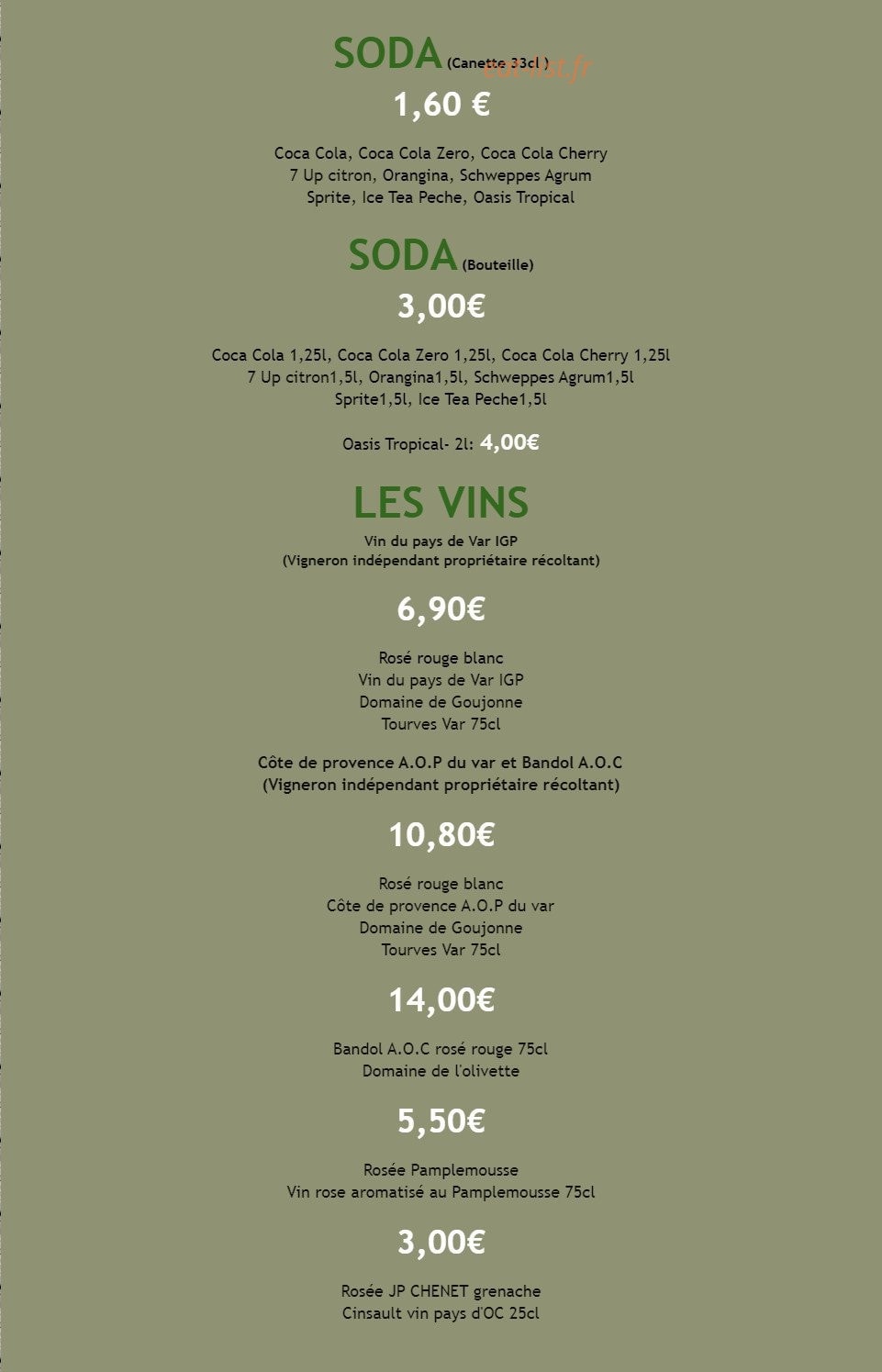 Allo Pizza — carte page 8