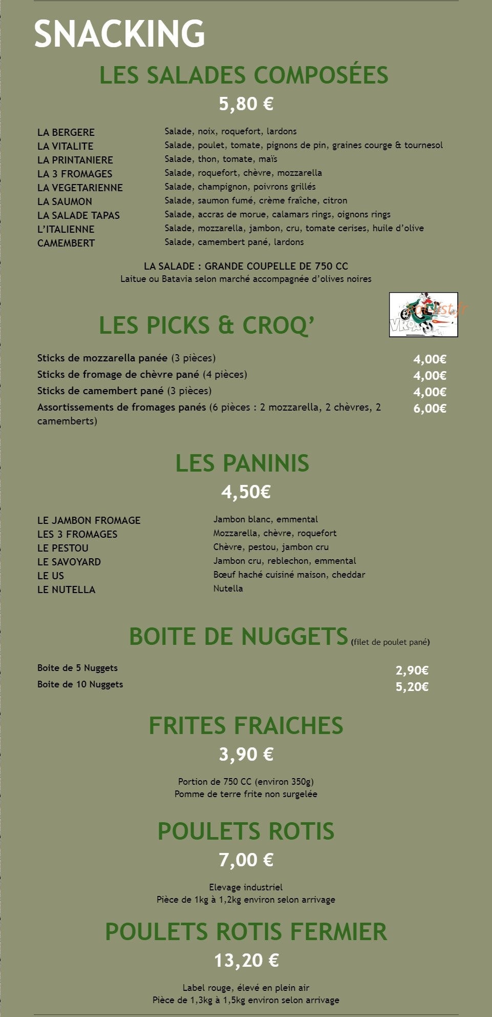 Allo Pizza — carte page 3