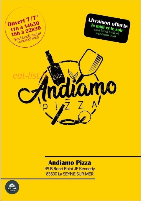 Andiamo Pizza — carte page 1