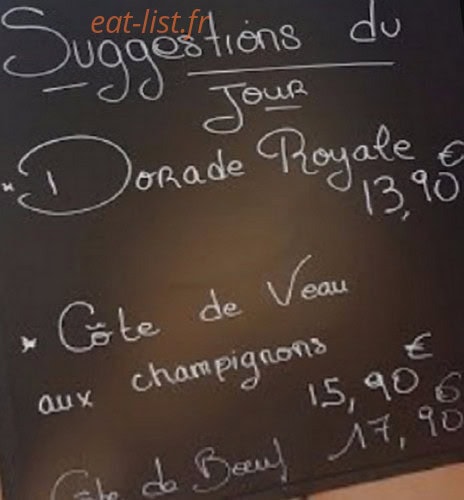 Bar de l'Hippodrome — carte page 1