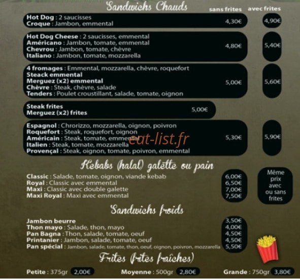 Chez Bert — carte page 2