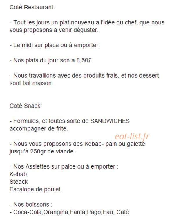 Chez Halima — carte page 1