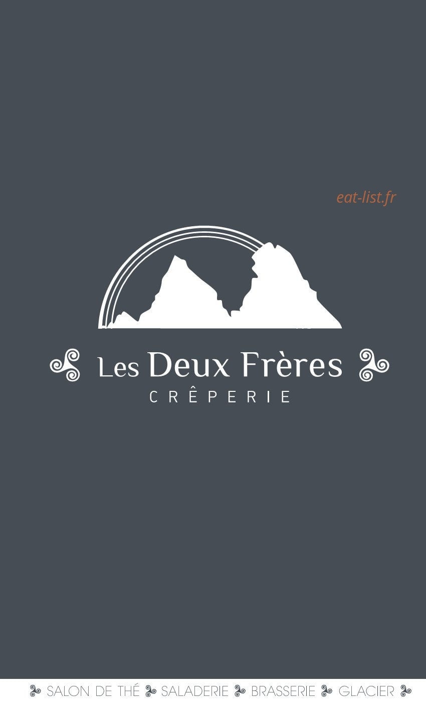 Crêperie Les Deux Frères — carte page 1