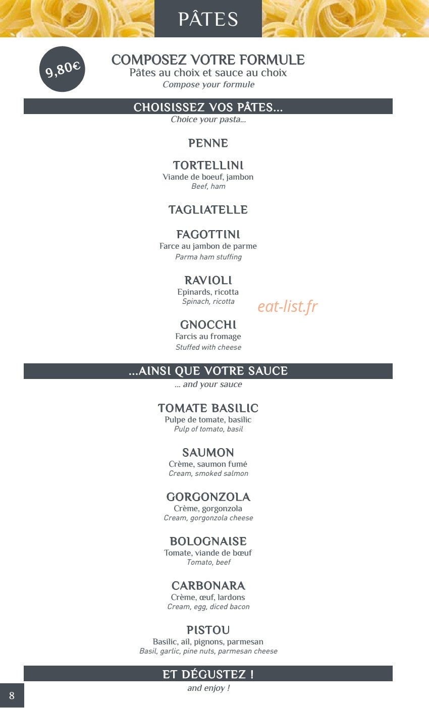 Crêperie Les Deux Frères — carte page 7