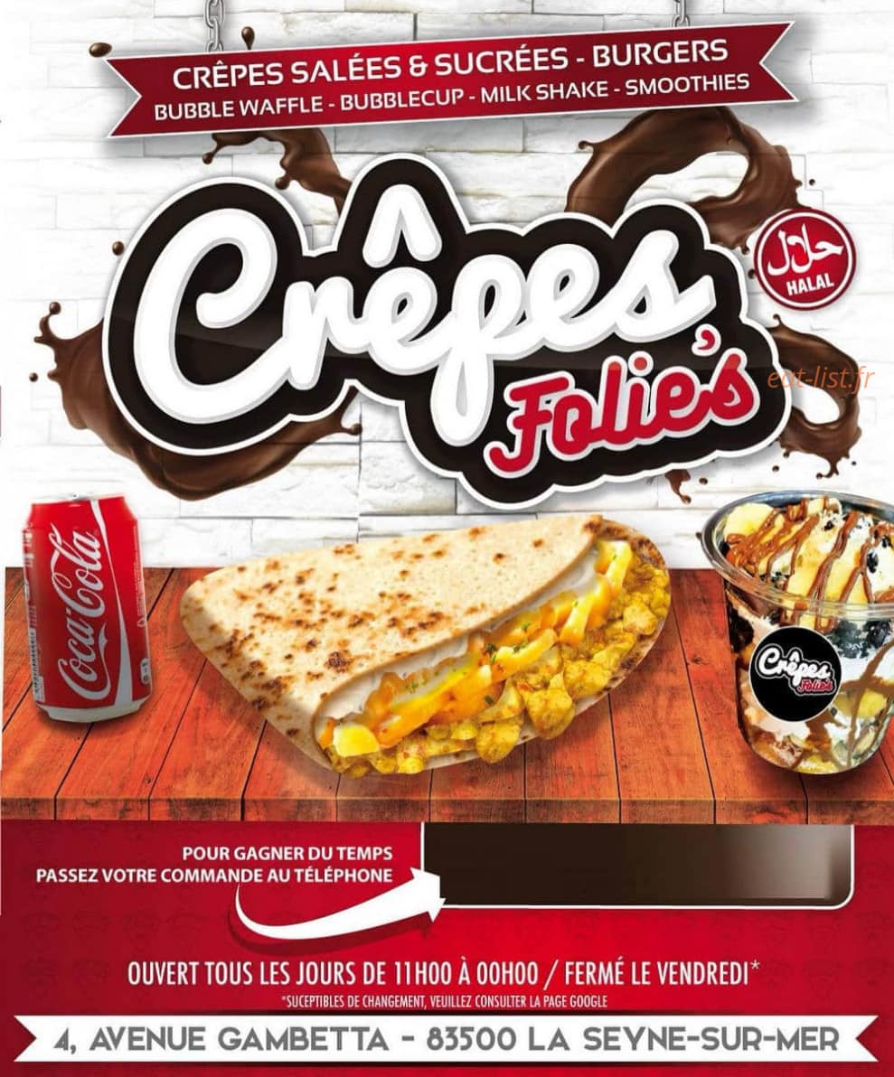 Crêpes folies — carte page 1