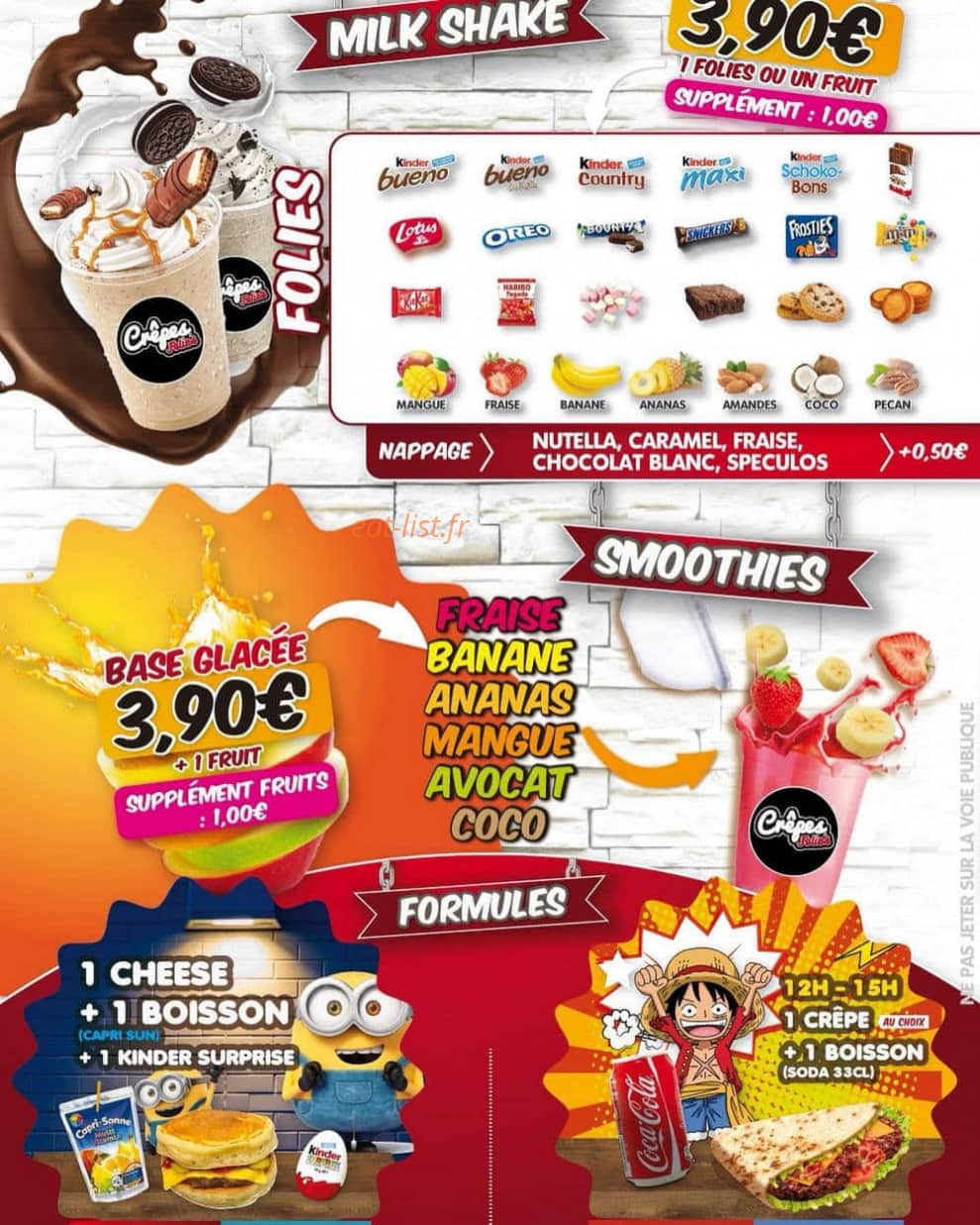 Crêpes folies — carte page 3