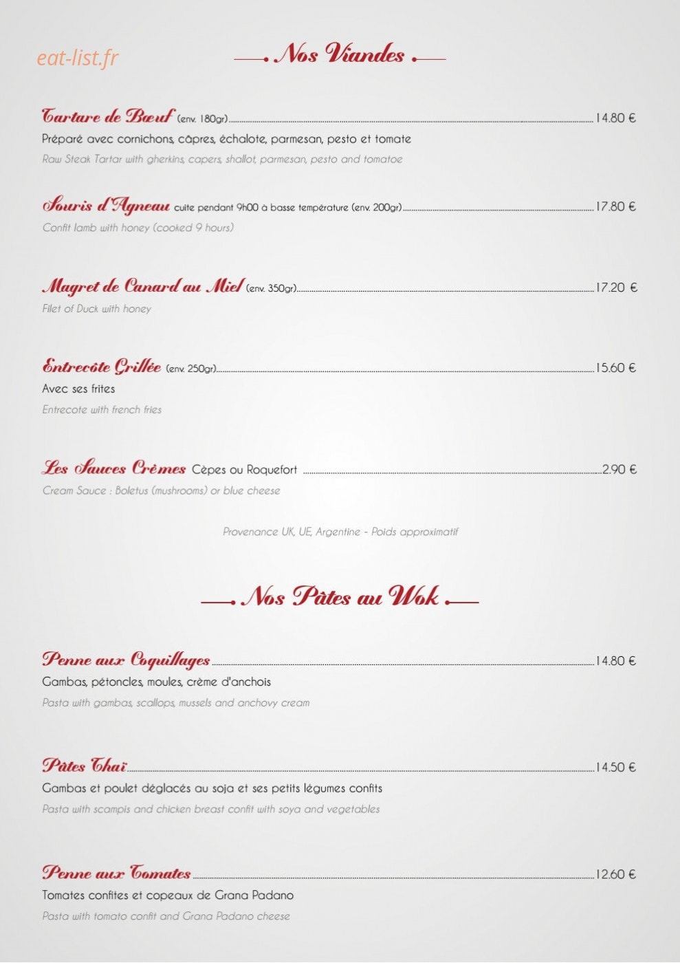 El Pacha — carte page 4