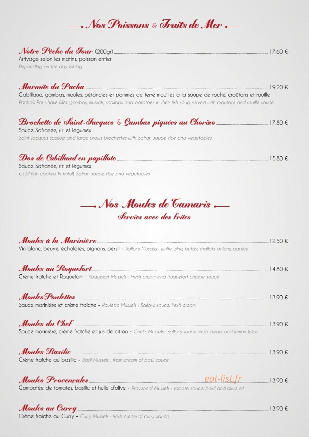 El Pacha — carte page 3