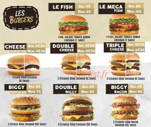 Food night — carte page 2