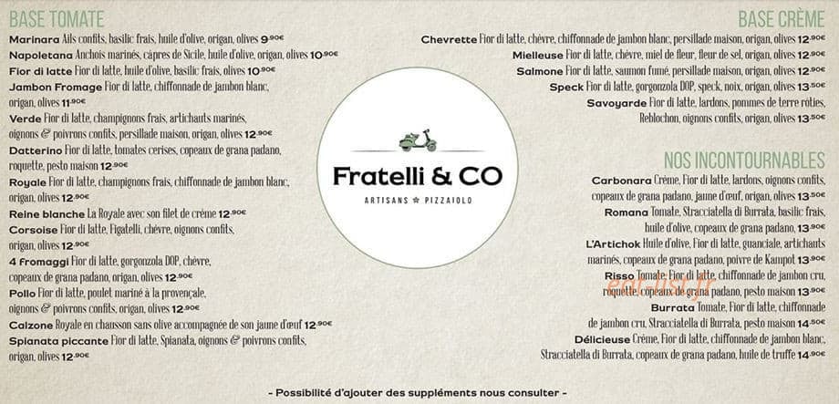 Fratelli & Co — carte page 1