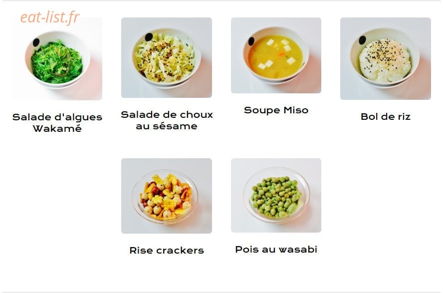 Carte et menu de Gaïjin Sushi à La Seyne sur Mer — accompagnements