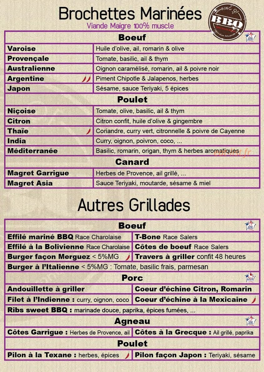 Gekko Gourmet — carte page 3